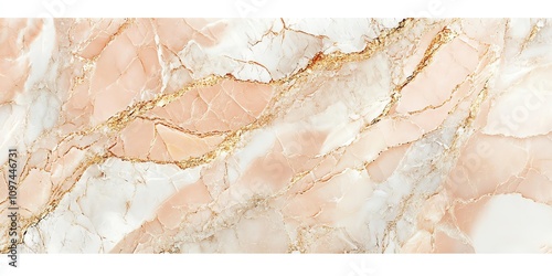 A close-up view of a textured marble surface with soft pink and white hues.