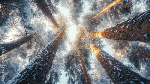 冬天树林冬季风景冬日雪景风光 photo