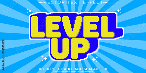 Arcade editable text effect, editable pixel and retro text style