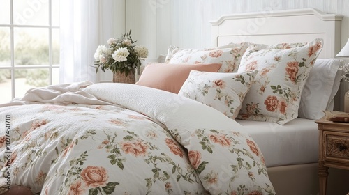 Floral Bedding Set in a Bright Bedroom Setting