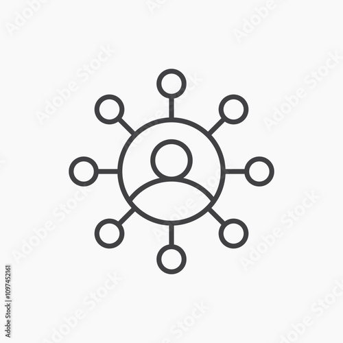 Affiliate marketing icon isolated on white background