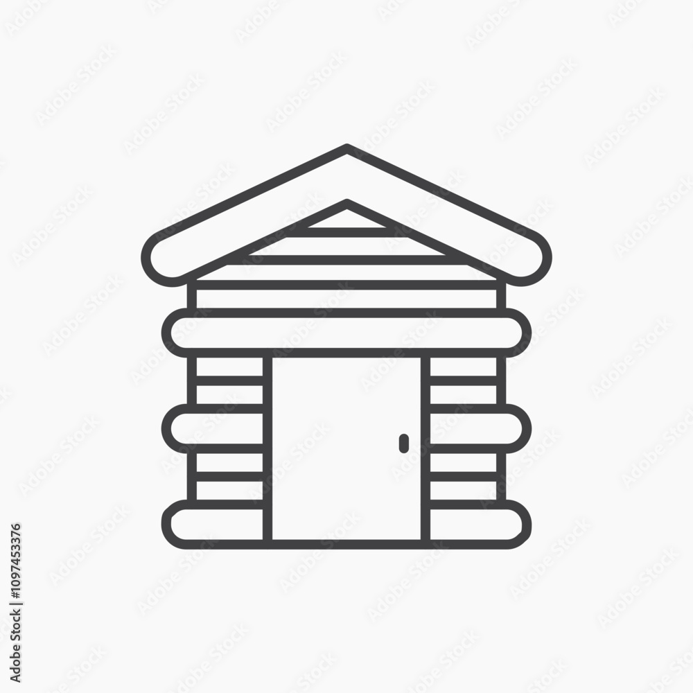 Cabin icon isolated on white background Cabin icon isolated on white background