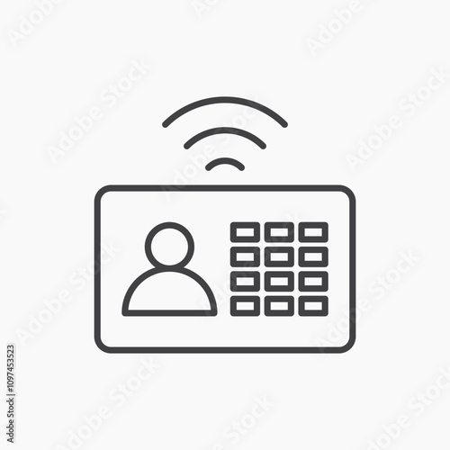 Interphone icon isolated on white background