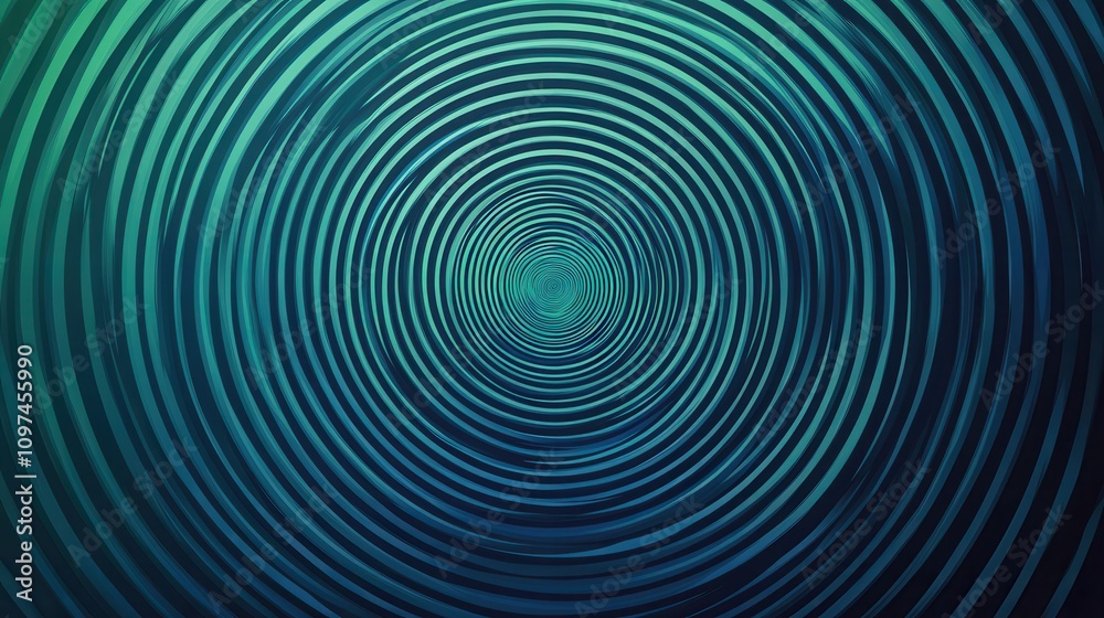 Abstract Teal and Dark Blue Concentric Circles Hypnotic Spiral Pattern for Background Design Abstract Teal and Dark Blue Concentric Circles Hypnotic Spiral Pattern for Background Design