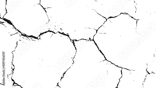 crack concrete white wall or Cement wall background, grunge wall texture with crack