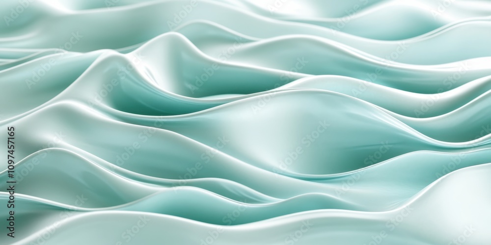 Obraz premium motion waves Pale aqua green A visualization