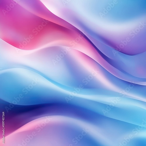 Abstract Pastel Pink and Blue Swirling Waves Background Smooth Gradient Texture for Design Projects