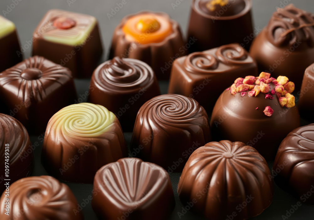 Wonderful variety chocolate pralines Wonderful variety chocolate pralines