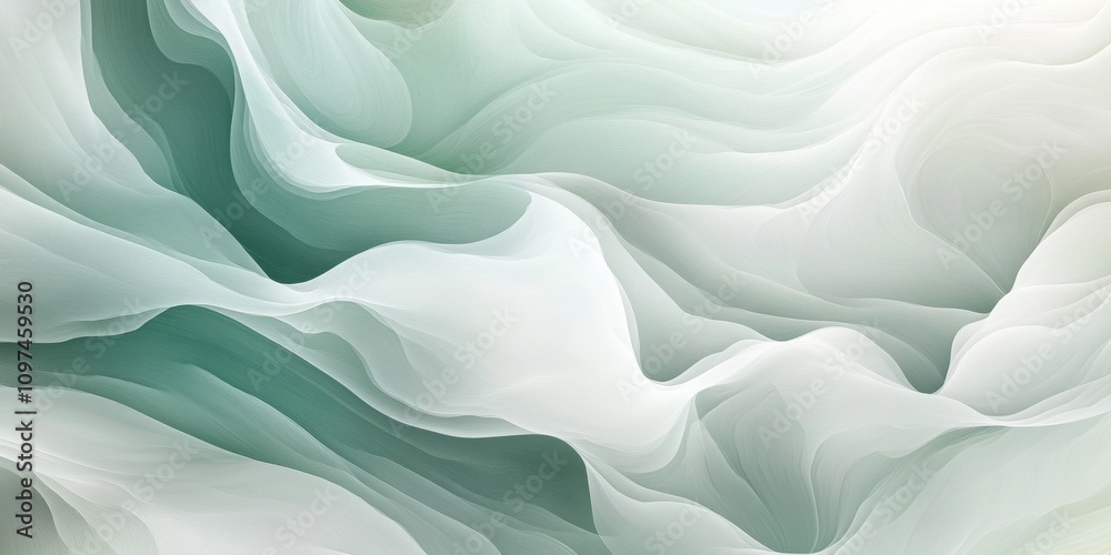 Obraz premium waves Light mint A visualization of sound wave