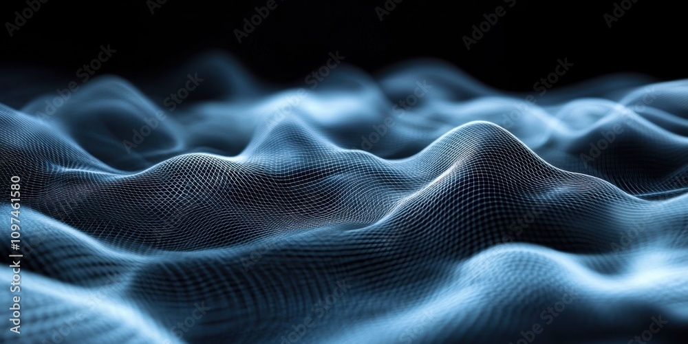 Naklejka premium beats Soft coral A visualization of sound wav