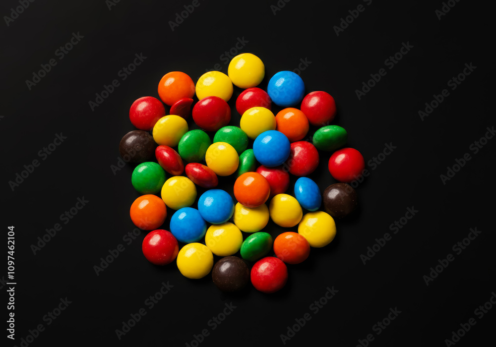 Fantastic mix of chocolate candies top view Fantastic mix of chocolate candies top view
