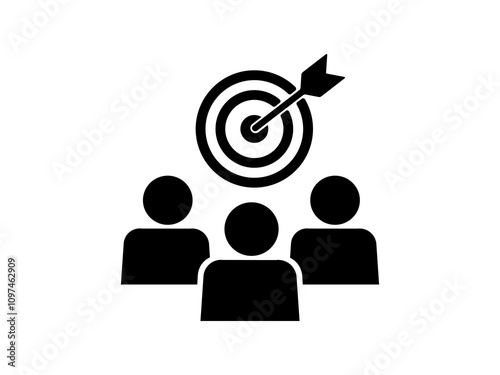  Target Audience Icon, Accurate Target. vector