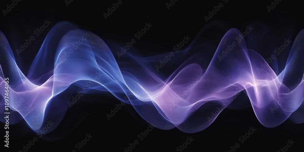 glowing waves Faint lilac A visualization of sou glowing waves Faint lilac A visualization of sou