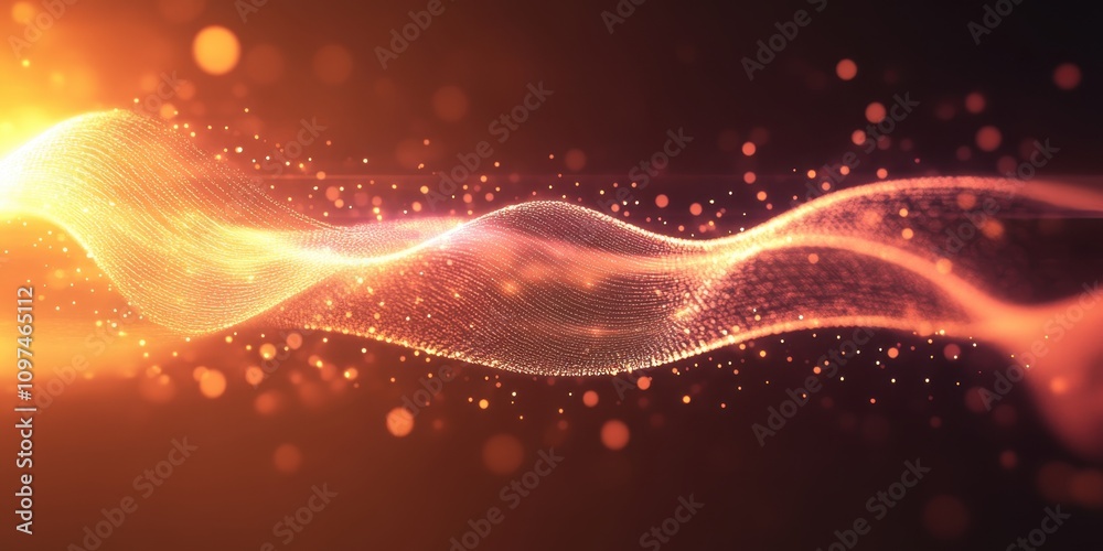 Obraz premium frequency waves Peachy tones A visualization