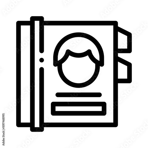 address book line icon