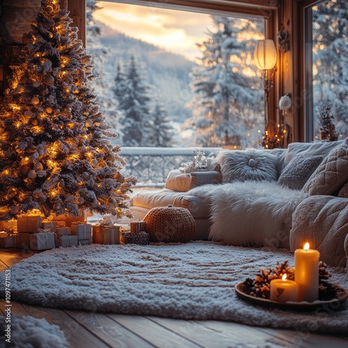 Cozy Winter Christmas Scene...