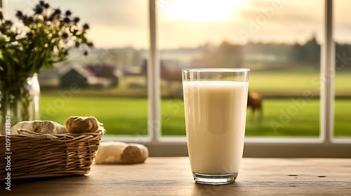 High-quality dairy farming practices highlighted in glass photo