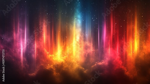 Enchanting aurora display with vivid colors and