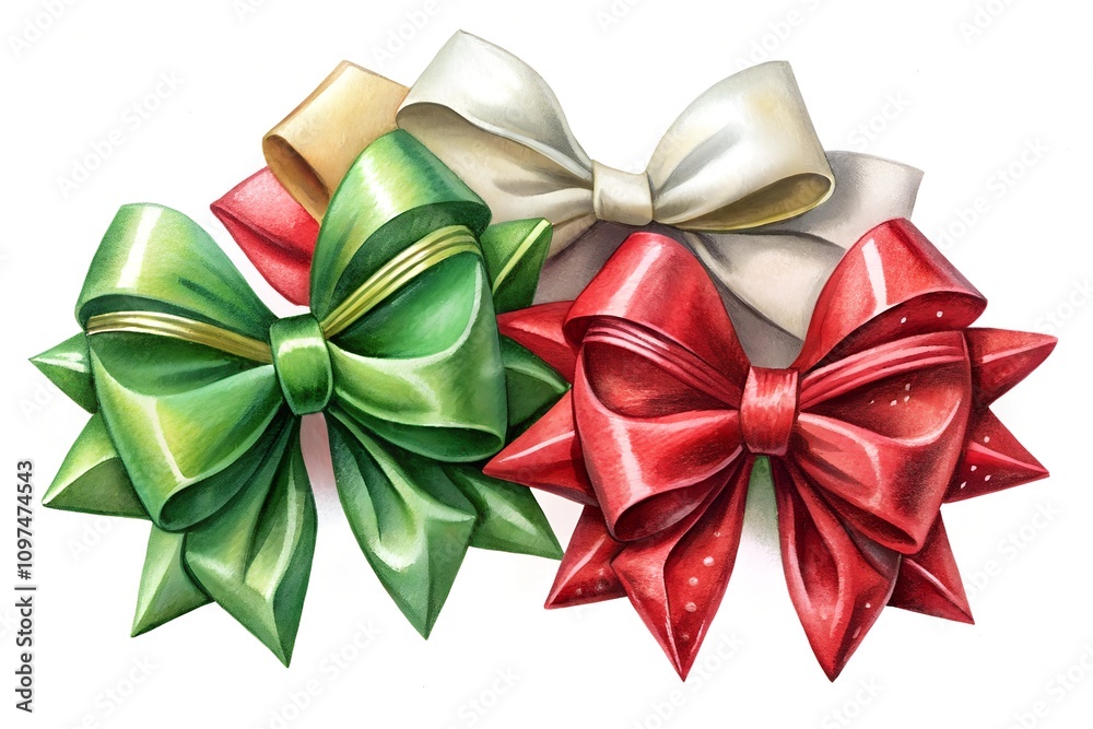 red and green bows red and green bows