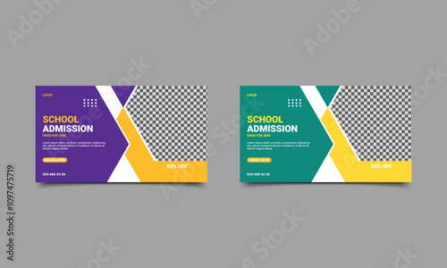 School admission web banner design.