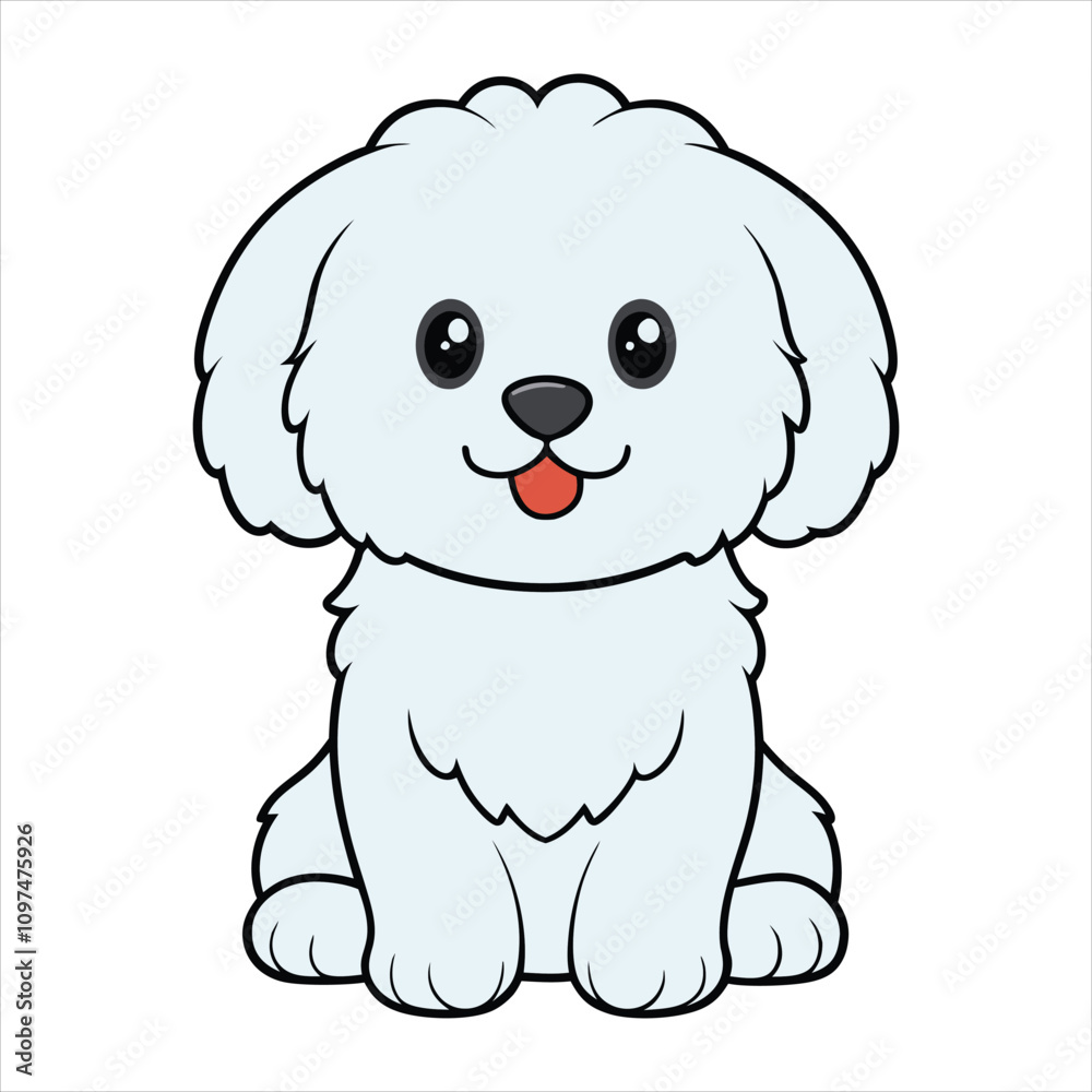 Cute Baby Cartoon Bolognese Vector Illustration Design Cute Baby Cartoon Bolognese Vector Illustration Design