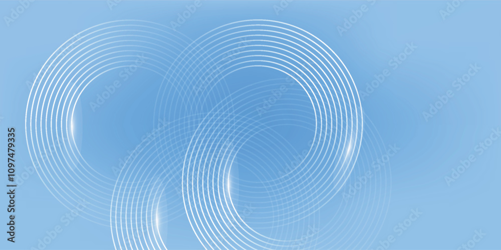 Abstract blue modern background with circle elements. Digital technology concept. vector illustration