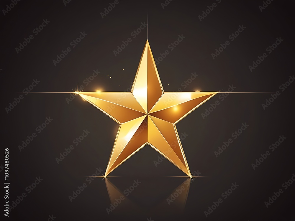 golden star on black background golden star on black background