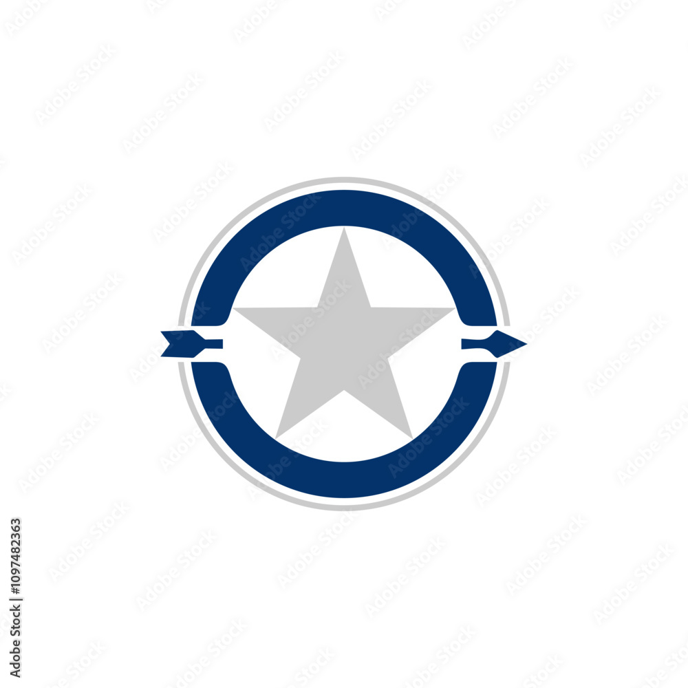 simple stamp logo template with arrow simple stamp logo template with arrow