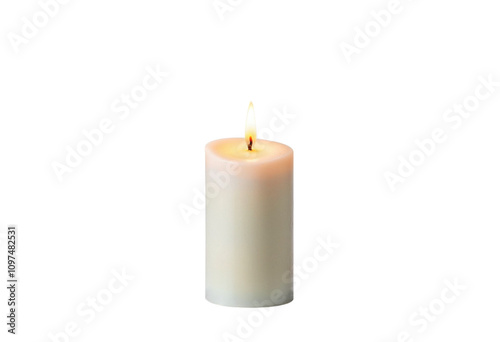 candle on white background