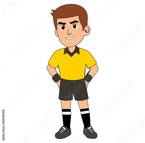 Cartoon Man Football Referee Vectors