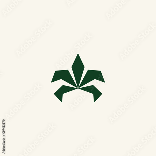 Marijuana leaf logo stock