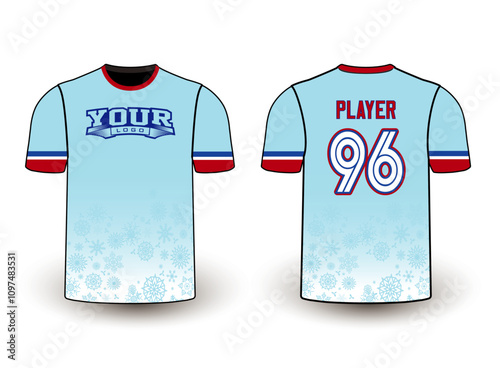 All sports player jersey design with an elegant edgy and wild look. Sports gear template mockup perfect fit for all sports. The designs that go on casual wear, shirts, fashion apparel, and all kind 