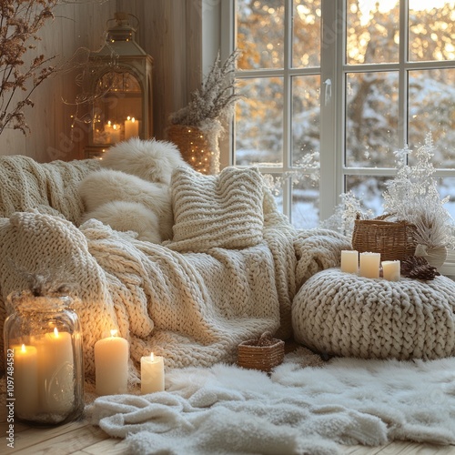 Cozy Winter Window Seat Wit...