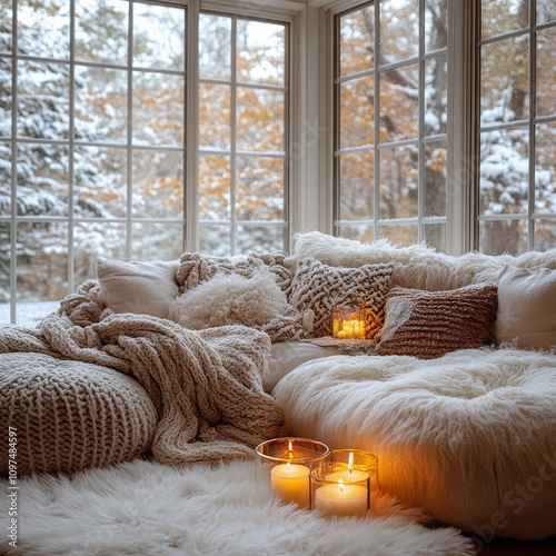 Cozy Winter Window Seat Wit...