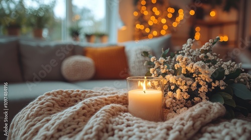Cozy Winter Candlelight Sce...