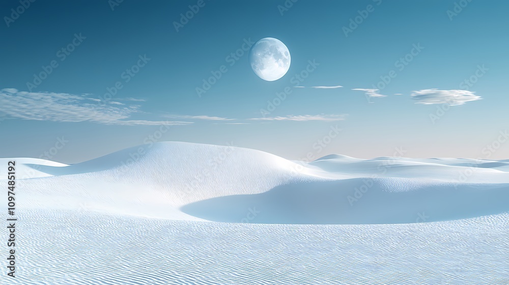 Digital technology White sand dune landscape outdoor illustration poster background Digital technology White sand dune landscape outdoor illustration poster background