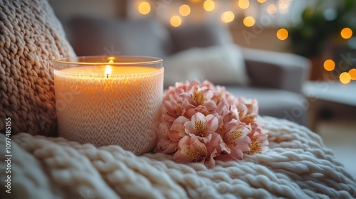 Cozy Candlelight Scene With...