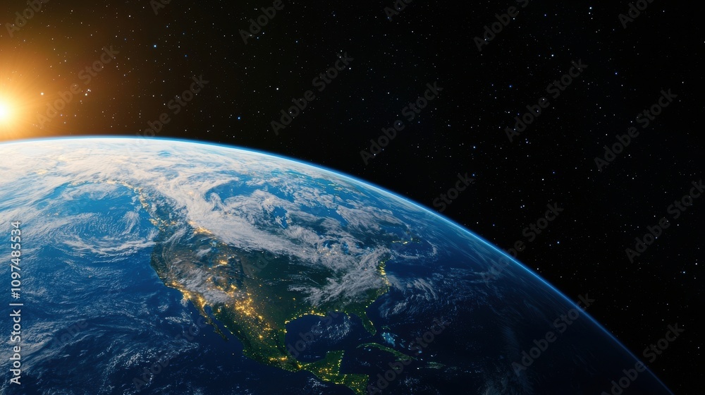 Earth from space sunrise view nature photography cosmic environment Earth from space sunrise view nature photography cosmic environment