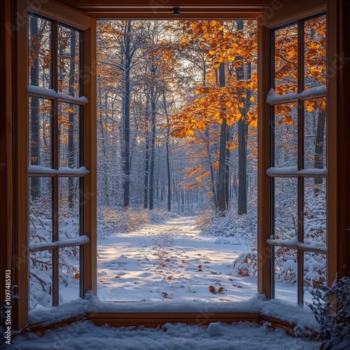 Winter Woodscape Viewed Thr...