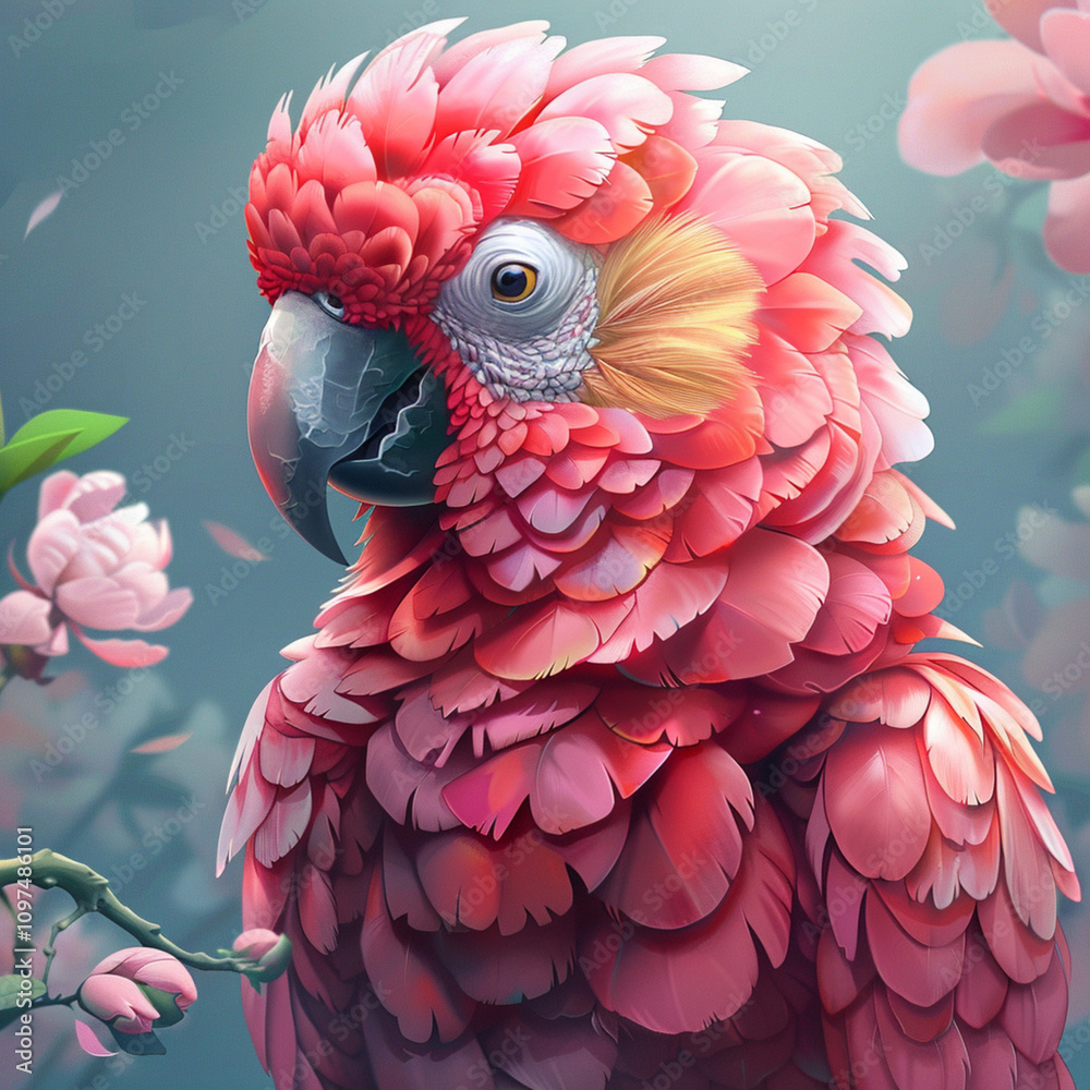 Fototapeta premium red and yellow macaw