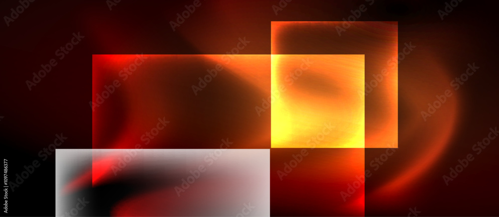 Glass squares with neon shiny light abstract background Glass squares with neon shiny light abstract background