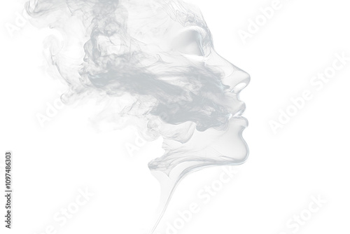 Quadro su tela Here's a response formatted as requested

 Smoke-like woman's face profile, abstract art