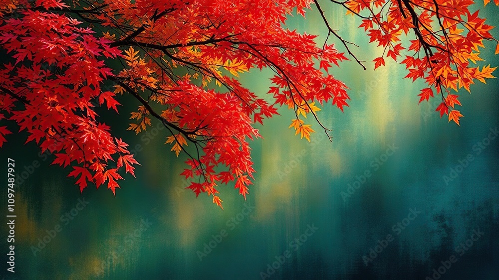 Nature's canvas is painted with vibrant colors as the seasons change, fall scenes, tree foliage, outdoor decoration Nature's canvas is painted with vibrant colors as the seasons change, fall scenes, tree foliage, outdoor decoration