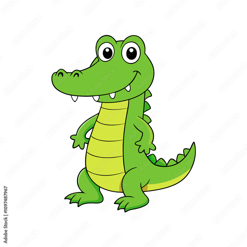 Fototapeta premium Alligator cartoon vector illustration