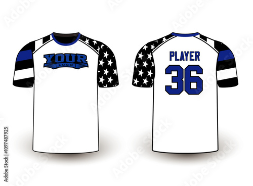 All sports player jersey design with an elegant edgy and wild look. Sports gear template mockup perfect fit for all sports. The designs that go on casual wear, shirts, fashion apparel, and all kind 