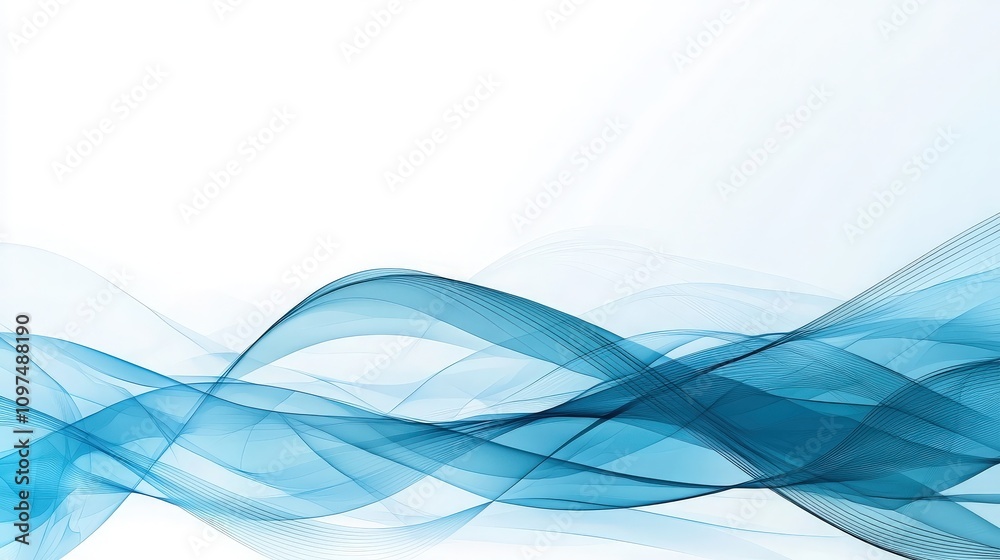 Naklejka premium Abstract Blue Waves