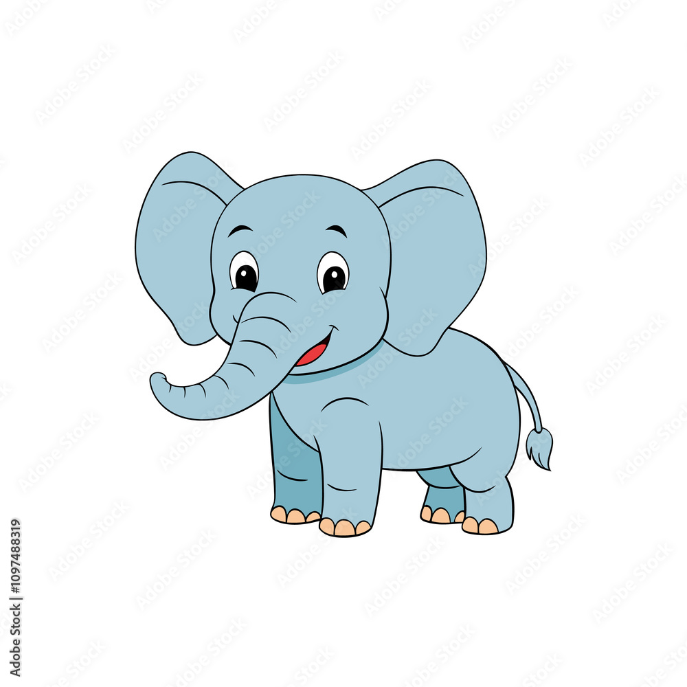 Fototapeta premium cartoon elephant cartoon