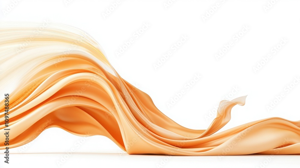Abstract Orange Silk Flow Abstract Orange Silk Flow