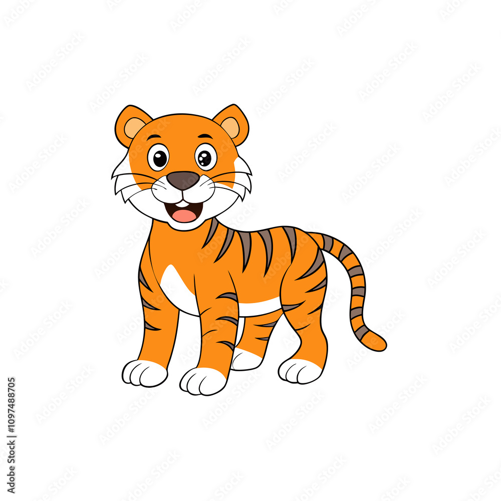 tiger cartoon character vector illustration tiger cartoon character vector illustration