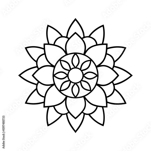 illustration of a flower mandala vector